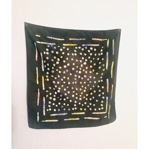 Vintage bandanna 100% cotton traditional Bandanna in dramatic Batik style